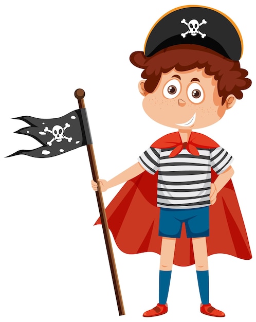 A boy in pirate costume