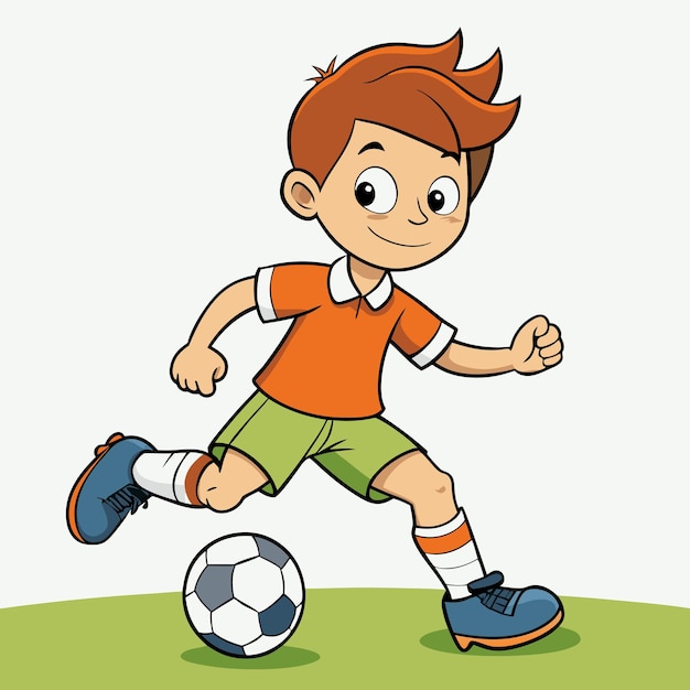 サッカー を し て いる 少年