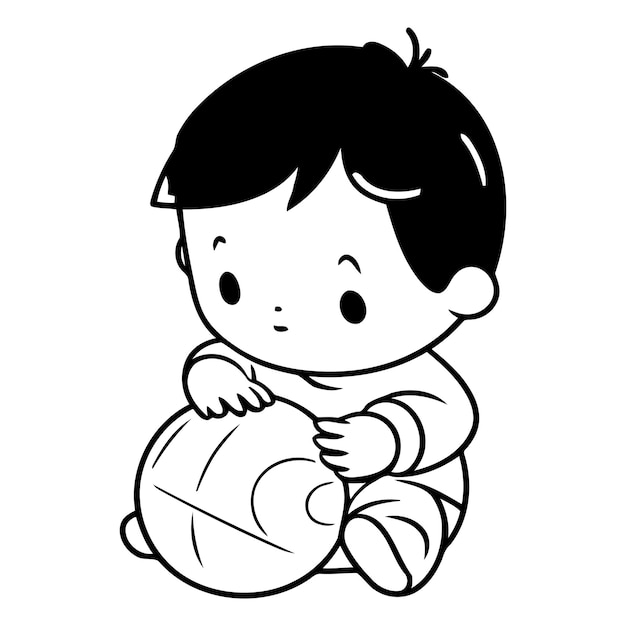 Boy playing with ball of boy playing with ball