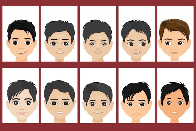 Vector boy potraits