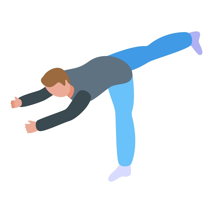 Vector boy practice yoga icon isometric of boy practice yoga vector icon for web design isolated on white background