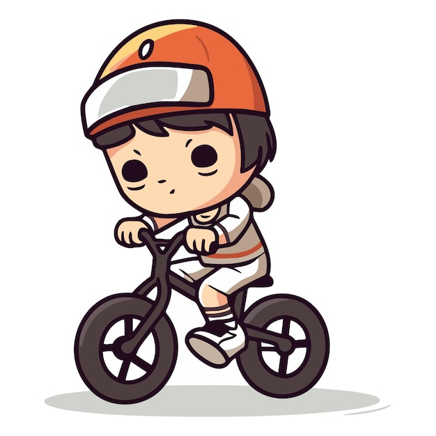 Boy riding a bicycle of a boy on a bicycle
