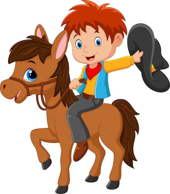 Boy riding a horse