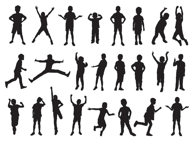 Boy silhouettes