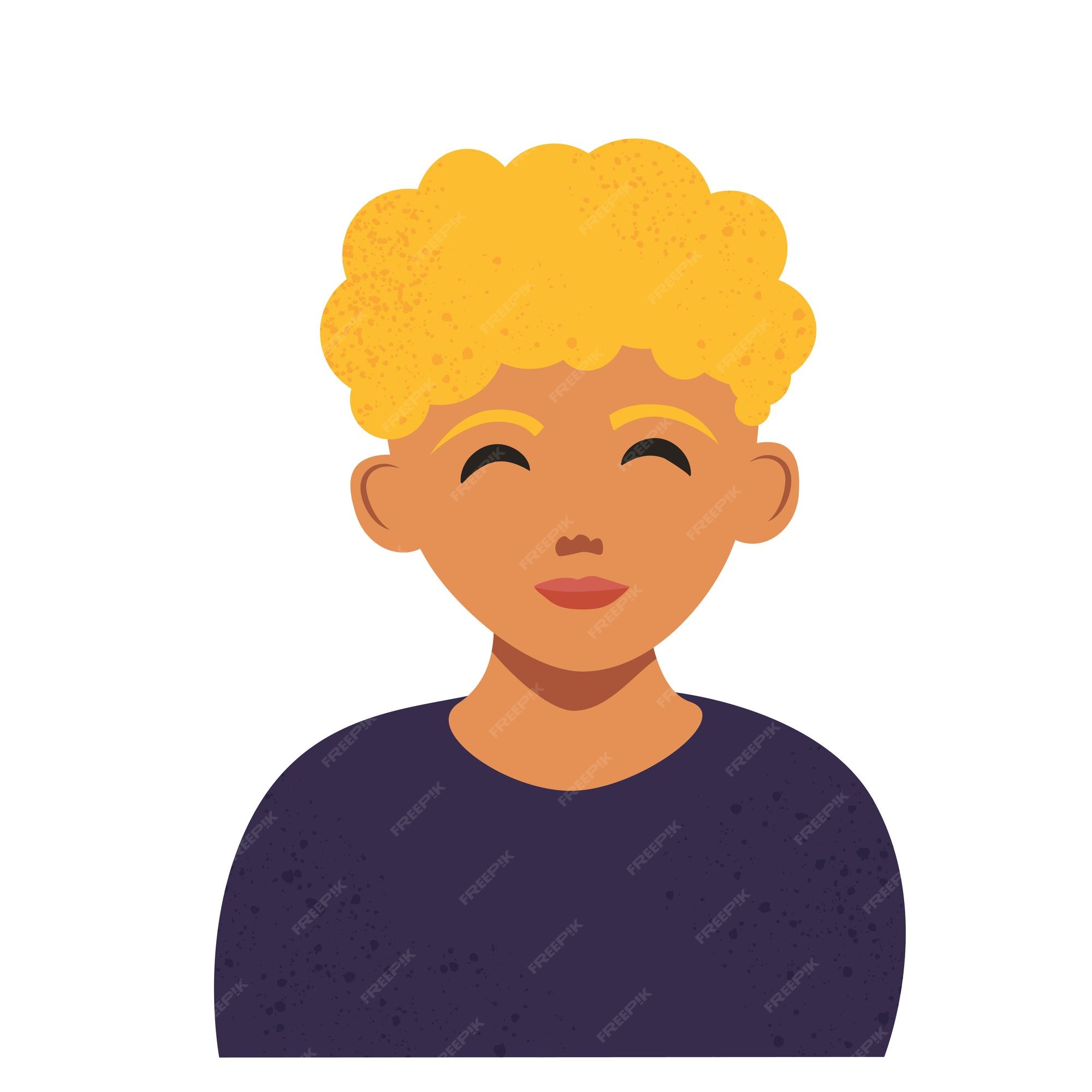 Premium Vector Laughing boy avatar funny kid profile picture