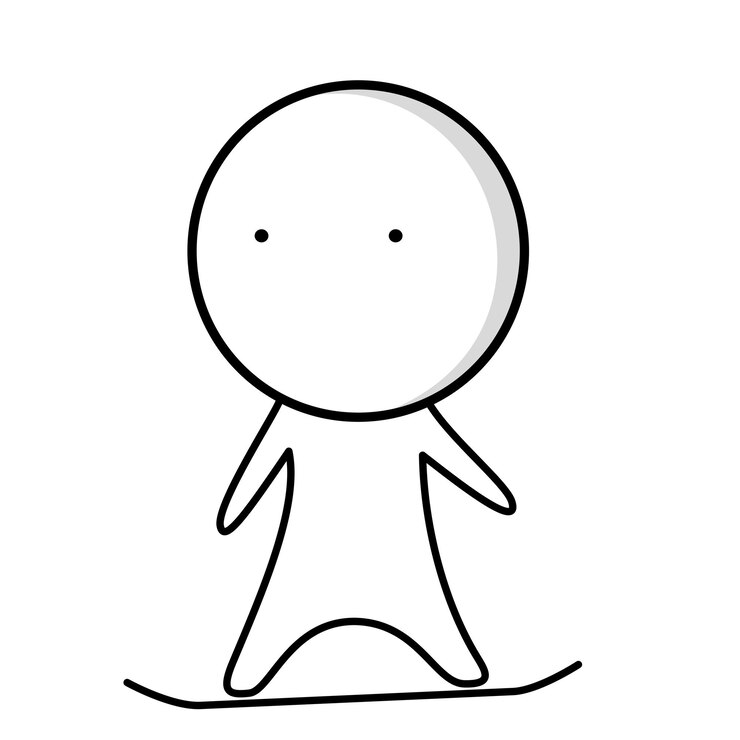 スノーボードの男の子