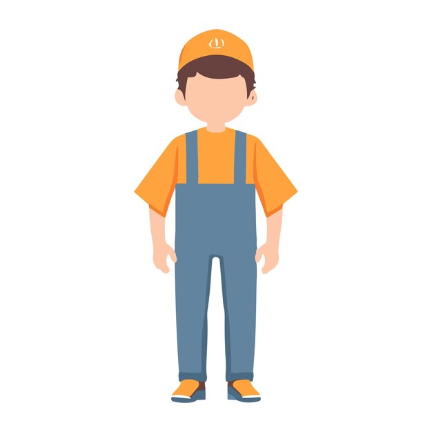 Boy standing vector on white background