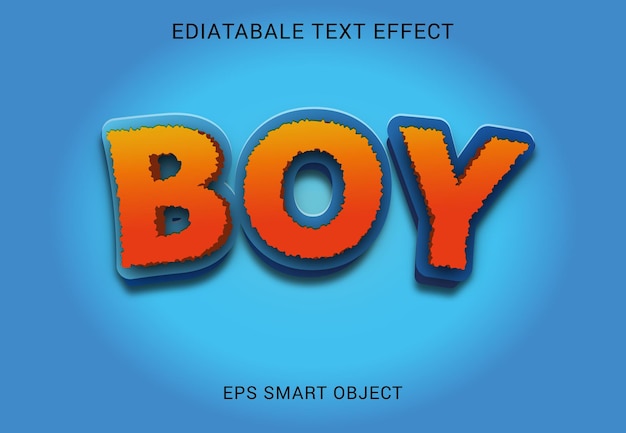 Vector boy stylish text effect