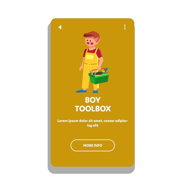 Boy toolbox vector