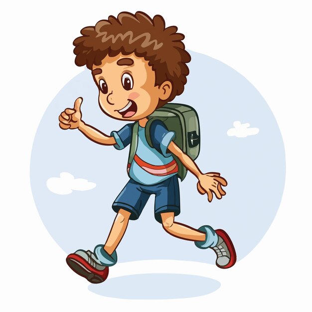 boy traveling on a white background illustrations