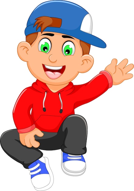 boy wear red hoodie