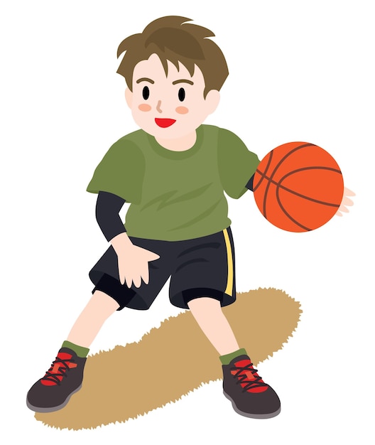 The boy who plays basketball