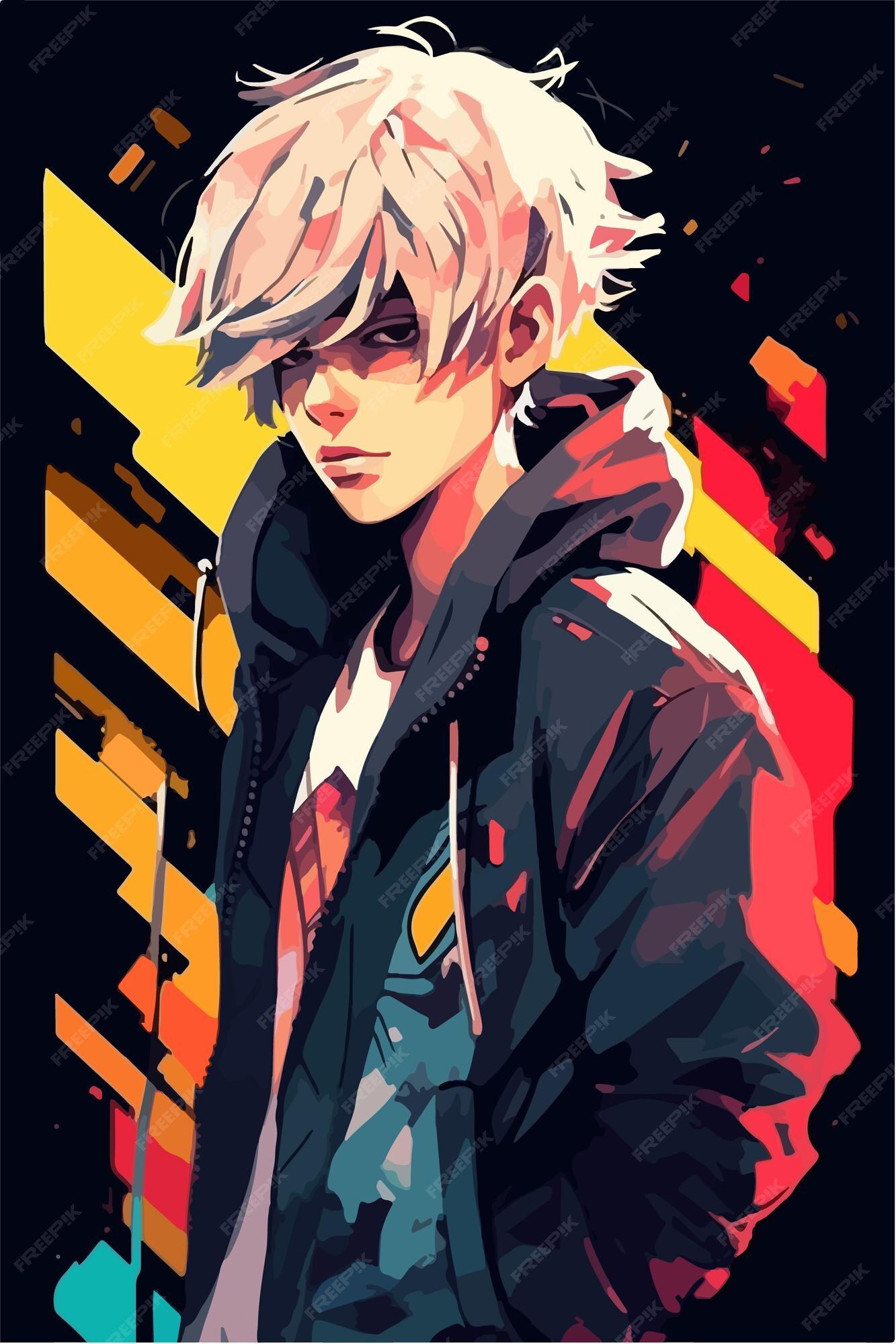 Premium Vector | A Boy With A Black Jacket And A Hoodie That  Says'Firefly'On It