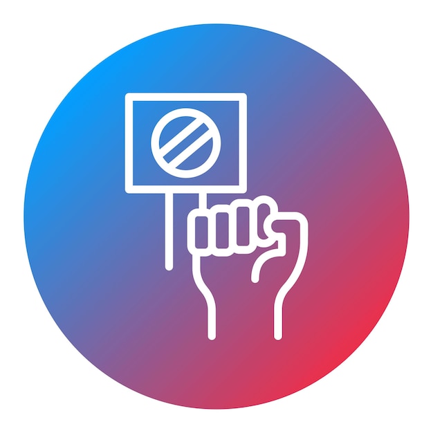Vector boycot-icon vector afbeelding kan worden gebruikt voor protest en burgerlijke ongehoorzaamheid