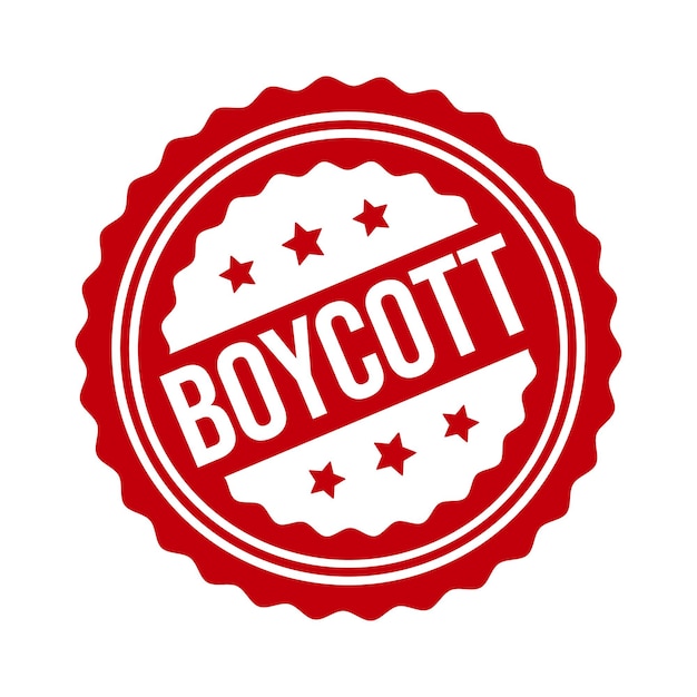 Boycott Rubber stamp Design Art Illustration