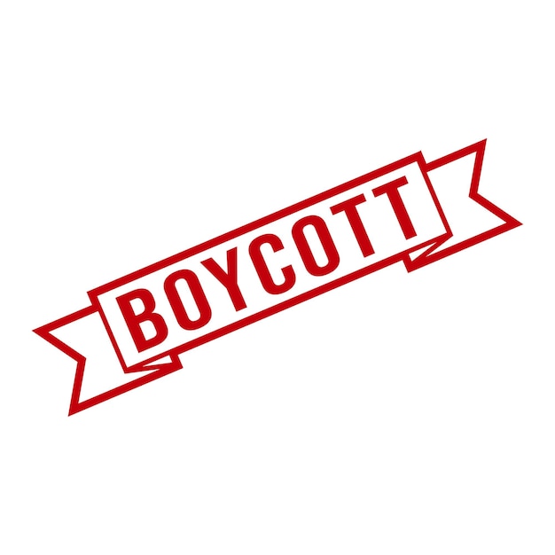 Boycott Rubber stamp Design Art Illustration