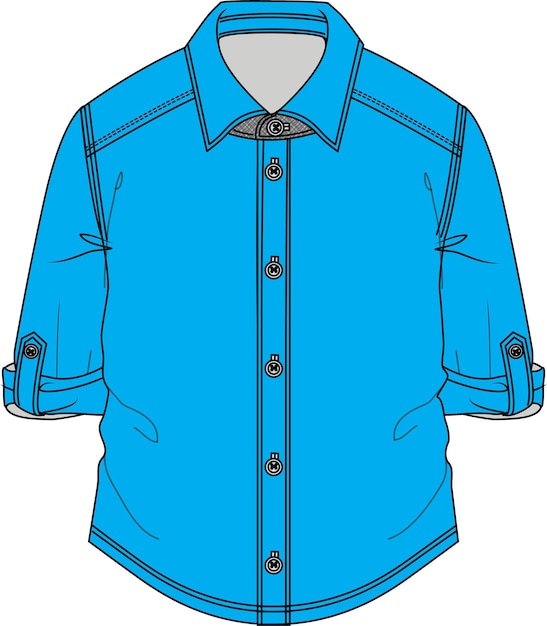 Vector boys solid blue color shirt