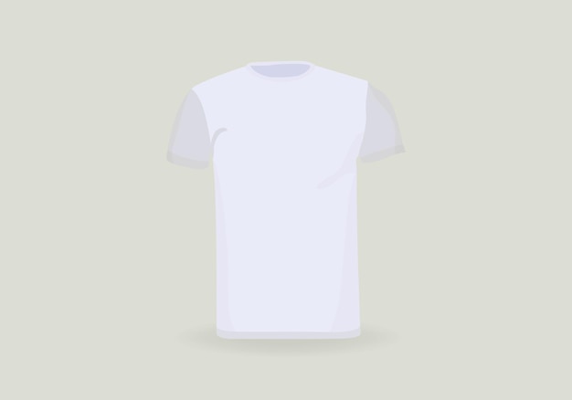 boys t shirt short sleeve drop shoulder crew neck plain white t shirt front view flat sketch