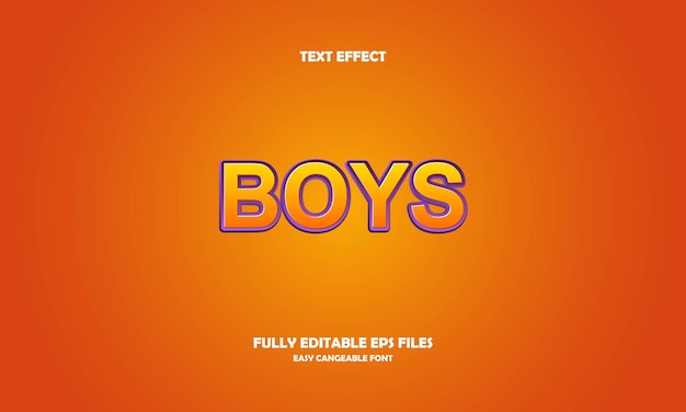 boys text effect