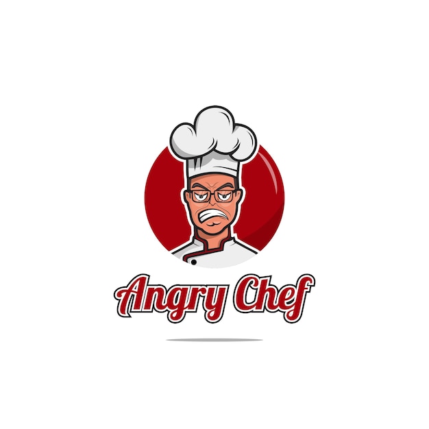 Vector boze chef-kok logo ontwerpsjabloon