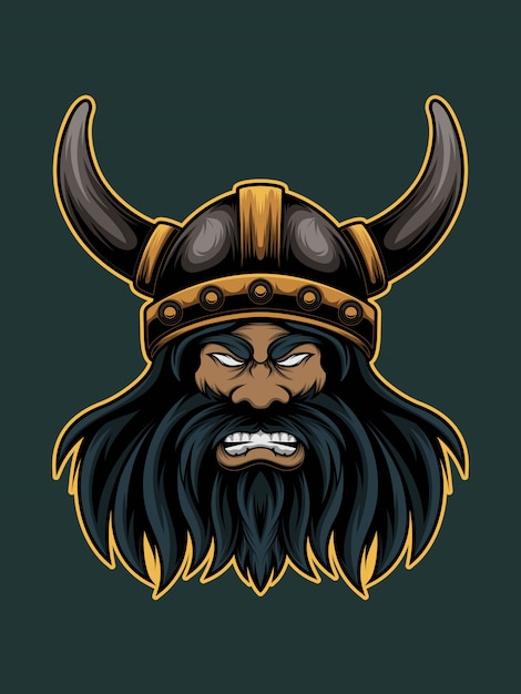 Boze de mascotteillustratie van viking