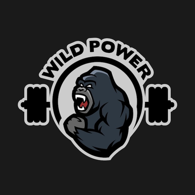 Vector boze gorilla sports gym-logo