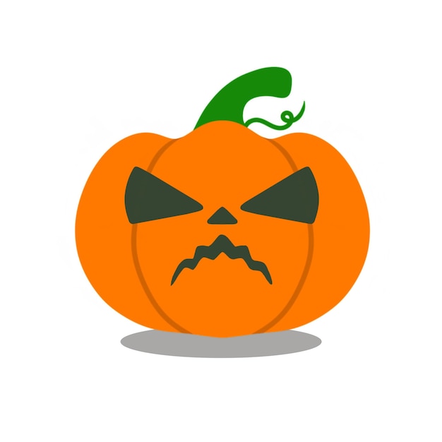 Boze halloween-pompoen vectorillustratie die op witte achtergrond wordt geïsoleerd