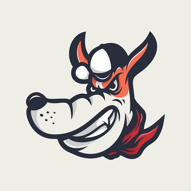 Boze hond logo mascotte illustraties