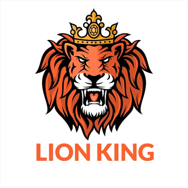 Boze leeuwenkop Brullende leeuw Logo embleem Boze leeuw Logo vectorillustratie