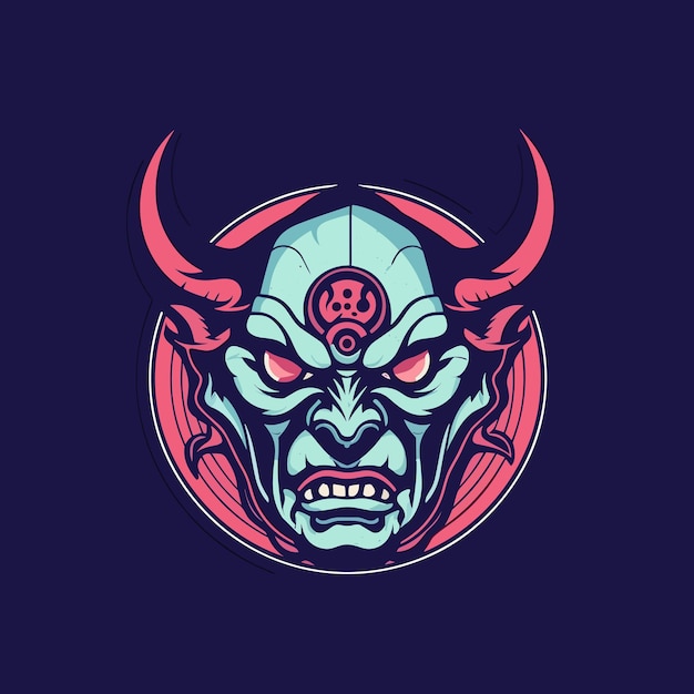 Boze Oni Hannya masker illustratie