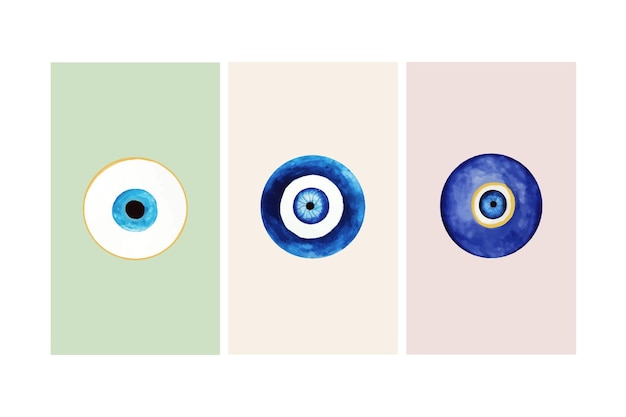 Boze oog of Turkse symbolen Modern amuletontwerpHamsa eye karma magisch hekserijsymbool