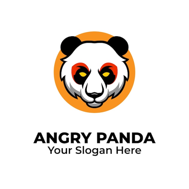 Boze Panda Mascotte Cartoon Logo