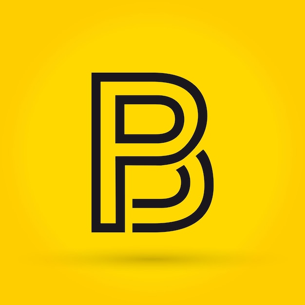 BP lijn brief vector logo ontwerp sjabloon grafisch alfabet symbool voor zakelijke identiteit