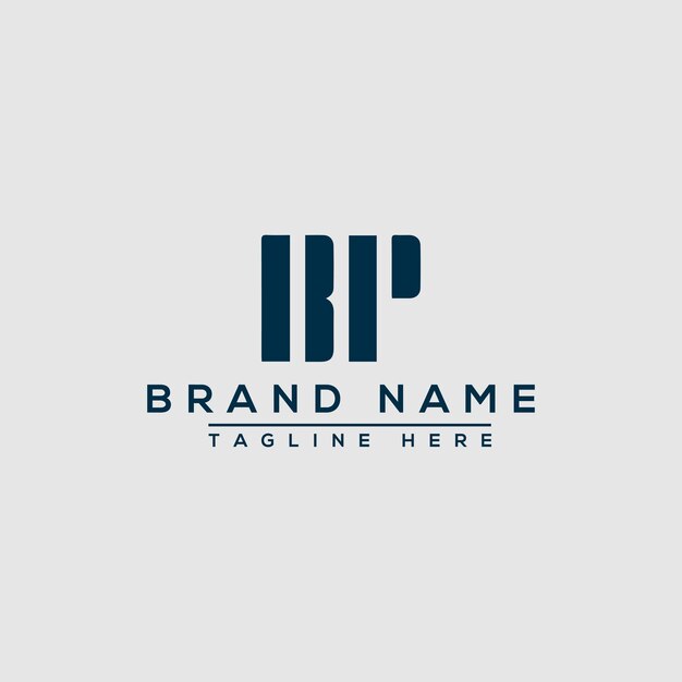Elemento di branding grafico vettoriale del modello di progettazione del logo bp