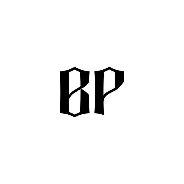 BP モノグラムロゴ デザイン文字 テキスト名 シンボル モノクロロゴタイプ アルファベット文字 シンプルロゴ