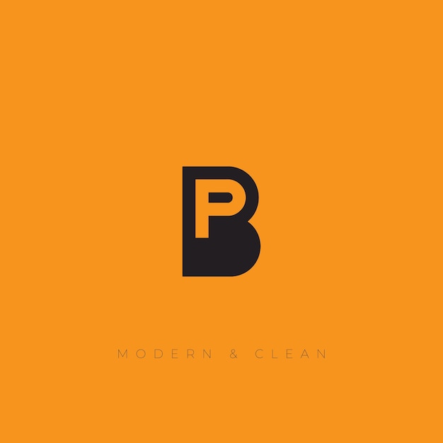 BP of PB letters logo pictogram professioneel en schoon ontwerp