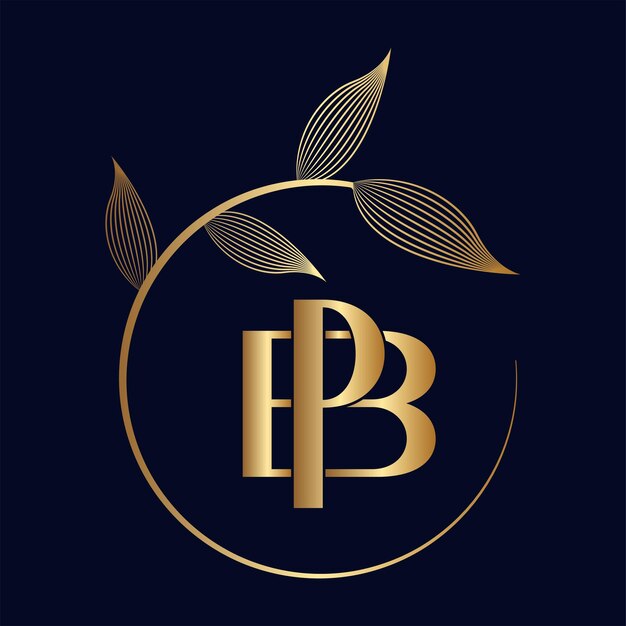 BP or PB luxury leaf logo