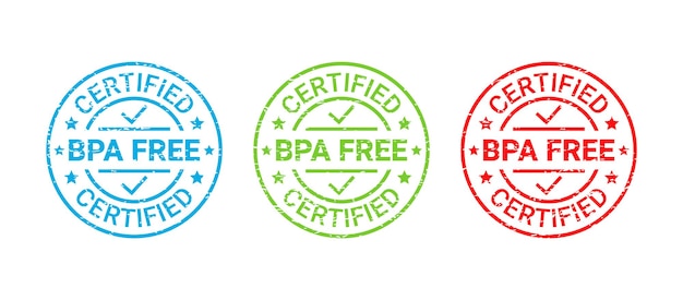 Bpa free badge, stamp. non toxic plastic emblem. eco packaging sticker. vector illustration.