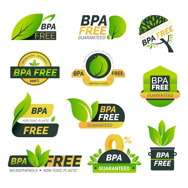 Vector bpa free bisphenol a safe plastic product label