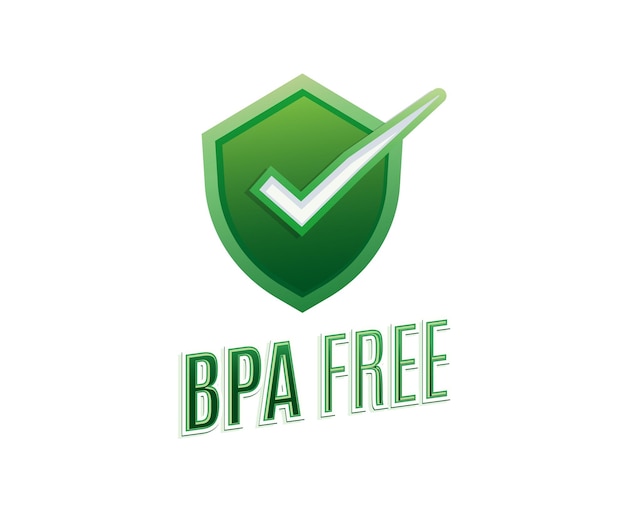 Значок с логотипом bpa free с щитком