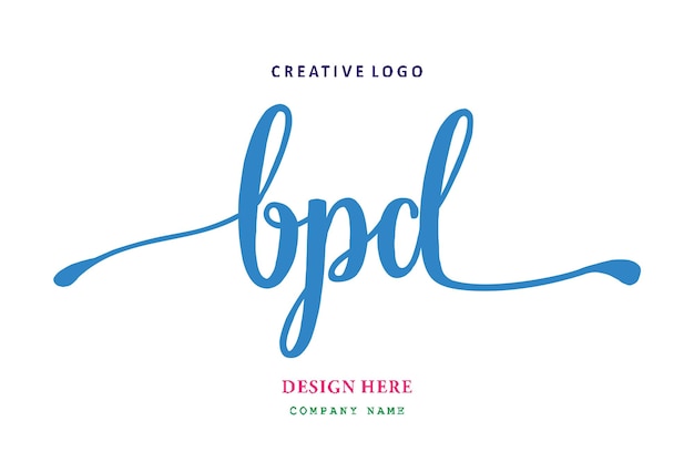 Vector bpd lettering logo is simple easy to understand and authoritative