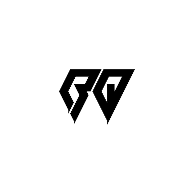 BQ モノグラムロゴ デザイン文字 テキスト名 シンボル モノクロロゴタイプ アルファベット文字 シンプルロゴ