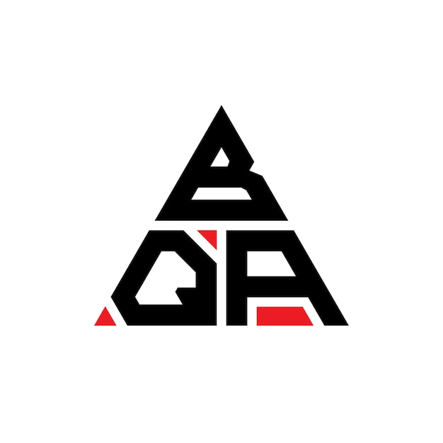 bqa triangle letter logo design with triangle shape bqa triangle logo design monogram bqa triangle vector logo template with red color bqa triangular logo simple elegant and luxurious logo