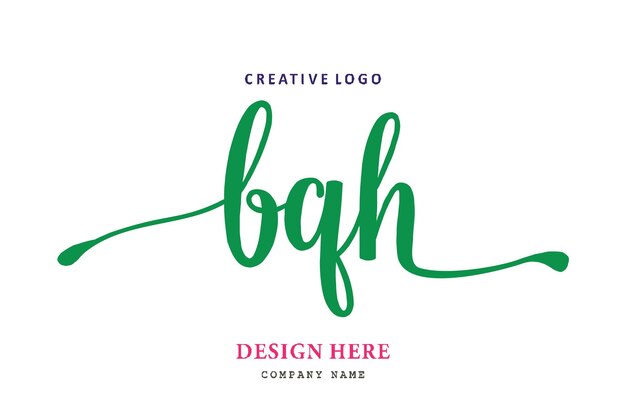 BQH lettering logo is simple easy to understand and authoritative