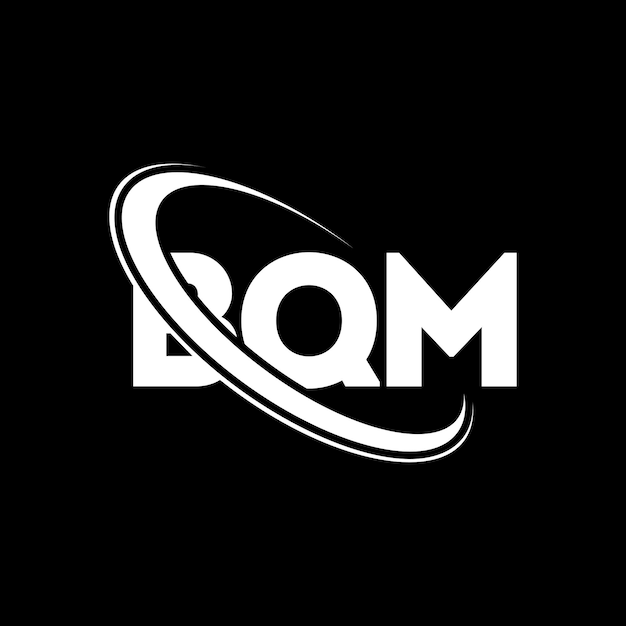 BQM 로고 BQM 문자 BQM 글자 로고 디자인 BQM 이니셜, 원과 대문자 모노그램으로 연결된 BQM로고, 기술 비즈니스 및 부동산 브랜드를 위한 BQM 타이포그래피