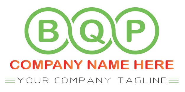 BQP 문자 로고 디자인