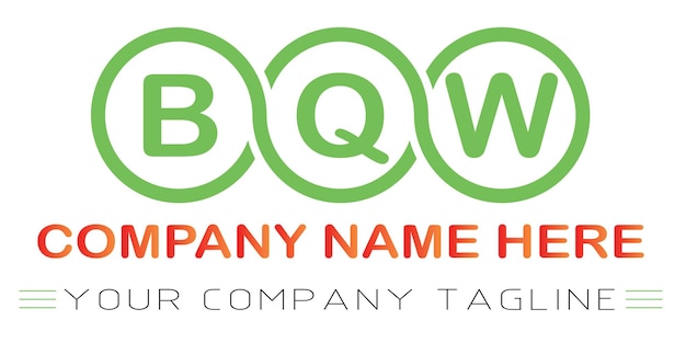 Vector bqw letter logo design