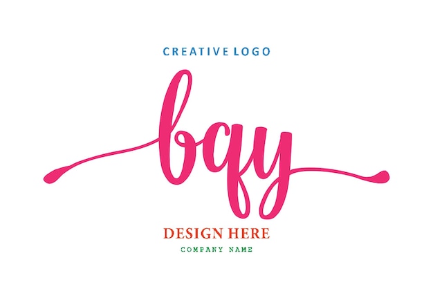 BQY lettering logo is simple easy to understand and authoritative