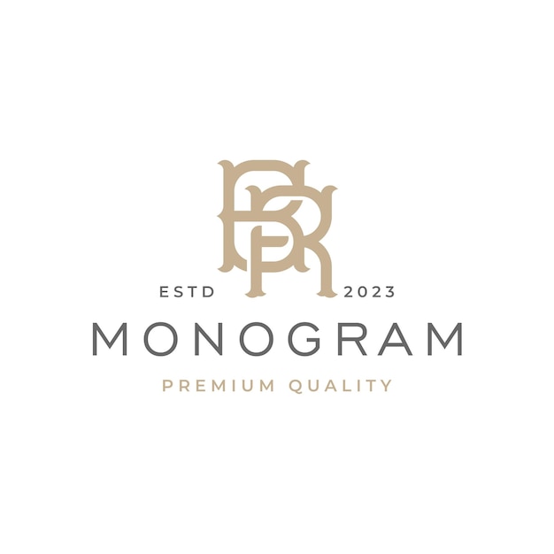 BR Brief Monogram Logo Ontwerp