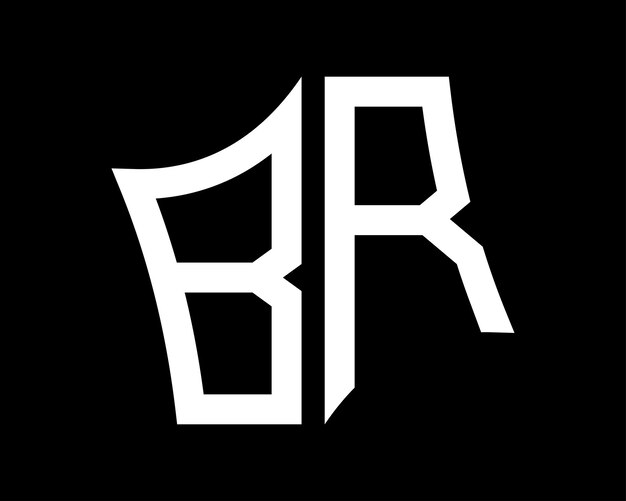 BR letter logo ontwerp vector kunst
